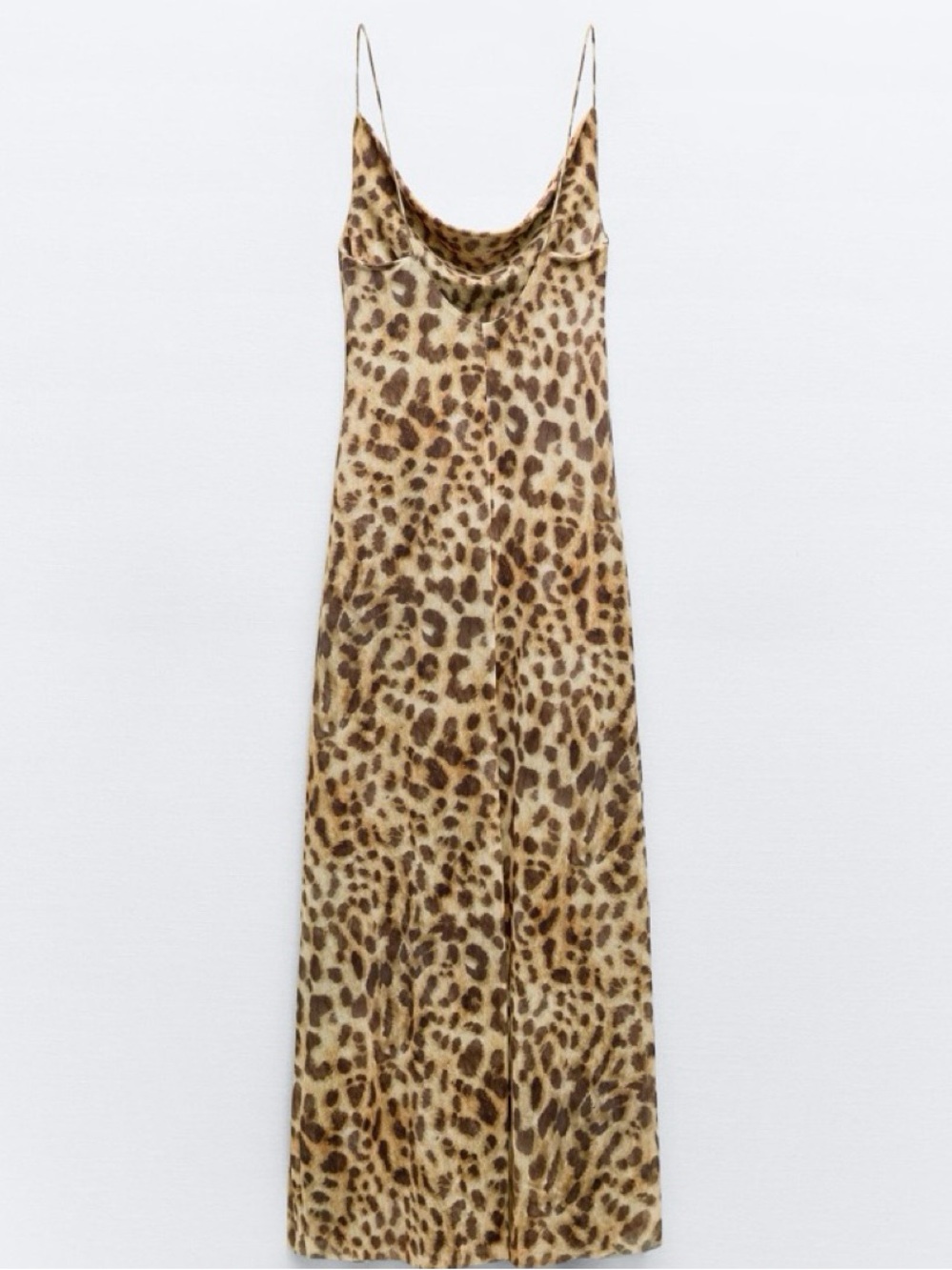 NWT Zara Leopard Print Slip Maxi Dress - Picture 4 of 6